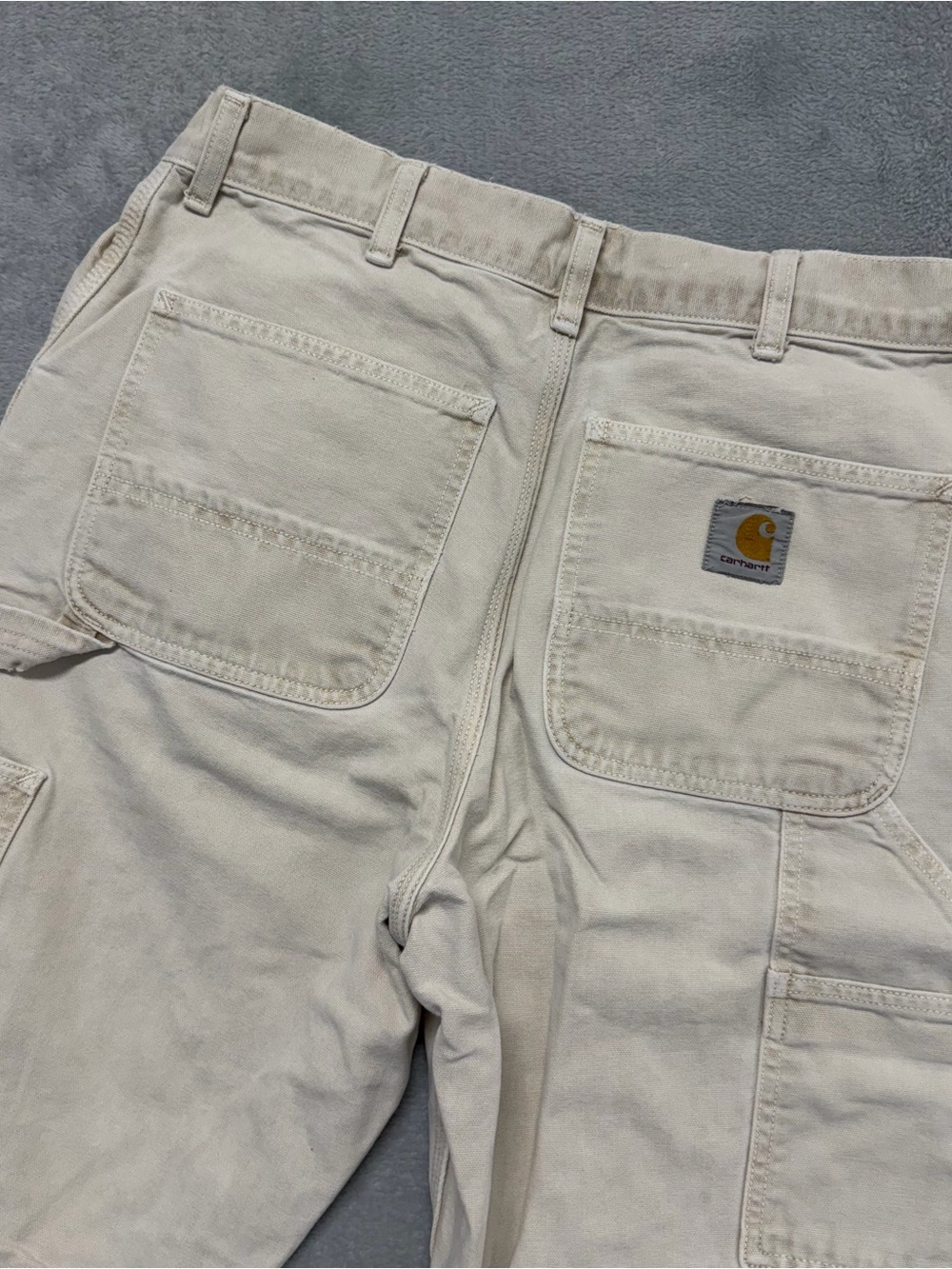 Carhartt WIP Single Knee Pant Mens 31x30 Tan Canvas Distressed Carpenter Work